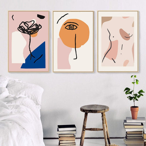 Nude Pink Space - Canvas Wall Art Painting | Bowlift