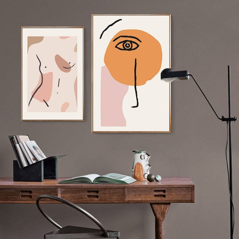 Nude Pink Space - Canvas Wall Art Painting | Bowlift