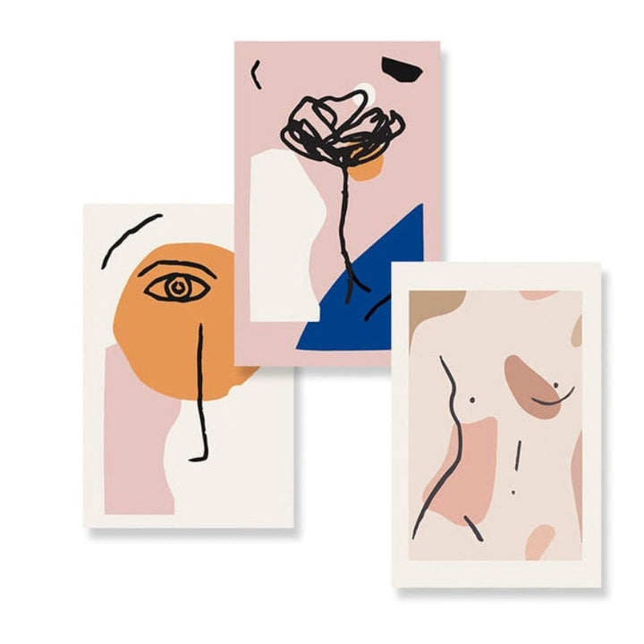Nude Pink Space - Canvas Wall Art Painting | Bowlift