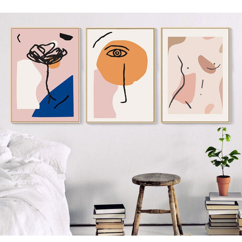 Nude Pink Space - Canvas Wall Art Painting | Bowlift