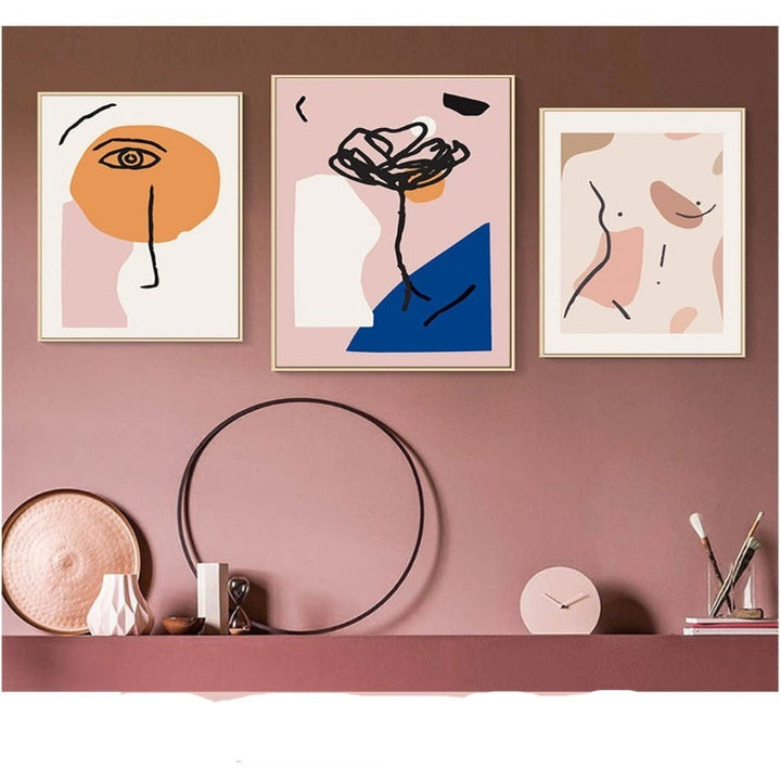 Nude Pink Space - Canvas Wall Art Painting | Bowlift