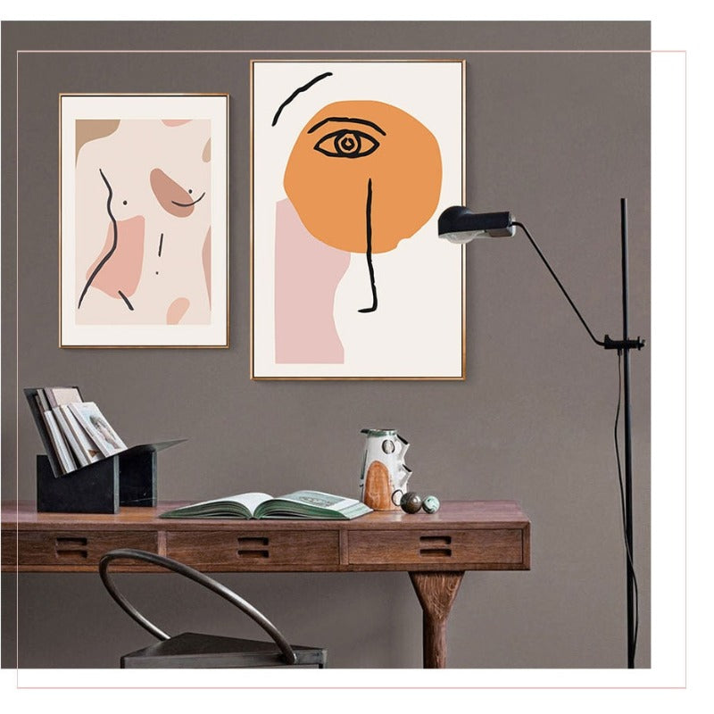 Nude Pink Space - Canvas Wall Art Painting | Bowlift