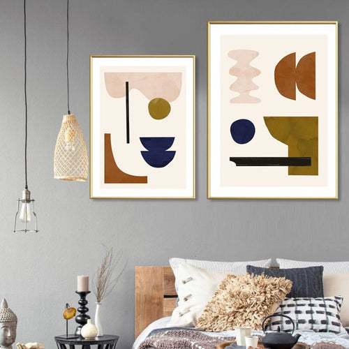 Geometric Abstract Scandinavia Gallery - Canvas Wall Art Painting | Bowlift