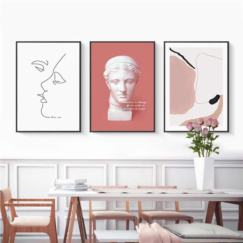 Nordic Abstract Line Character - Canvas Wall Art Painting | Bowlift