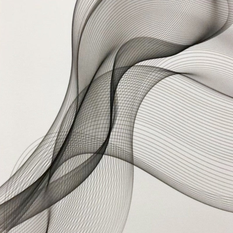 Abstract Wavy Lines Pattern - Canvas Wall Art Painting | Bowlift