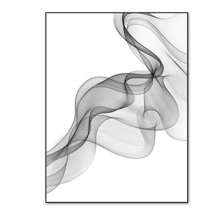Abstract Wavy Lines Pattern - Canvas Wall Art Painting | Bowlift