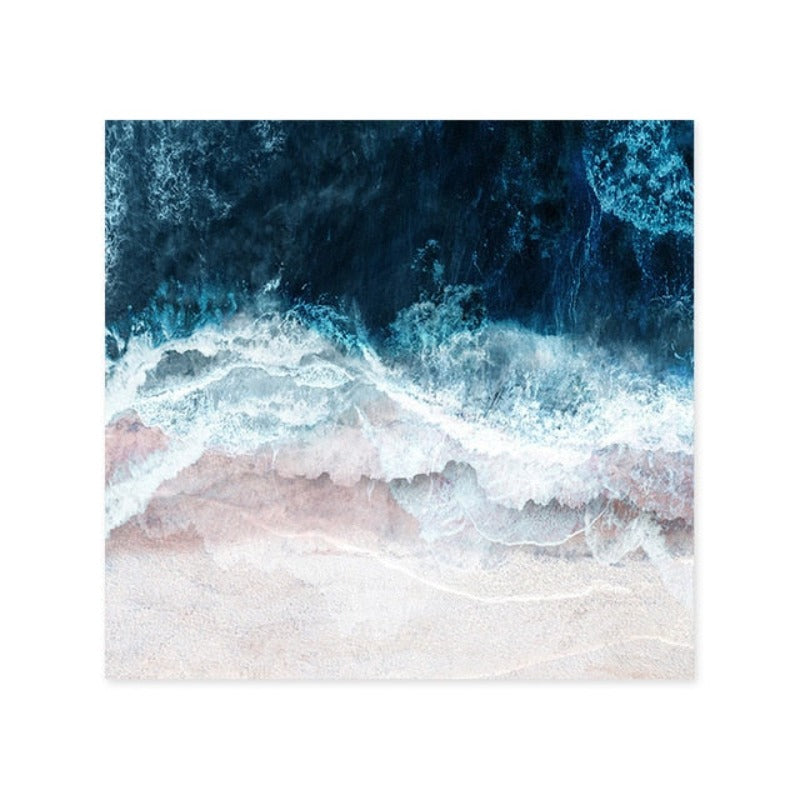 Blue Sea Wave Scene Inspiring - Canvas Wall Art Painting | Bowlift