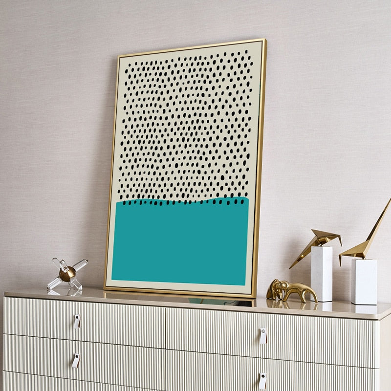 Multicolored Abstract Geometric Wall Art  - Canvas Wall Art Painting | Bowlift
