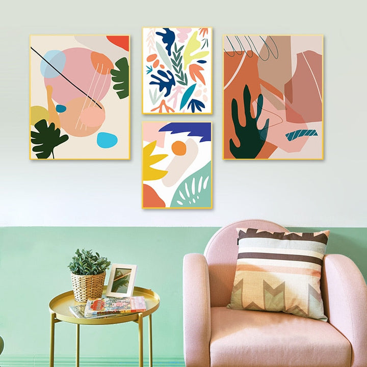 Abstract Scandinavia Colorful Gallery - Canvas Wall Art Painting | Bowlift