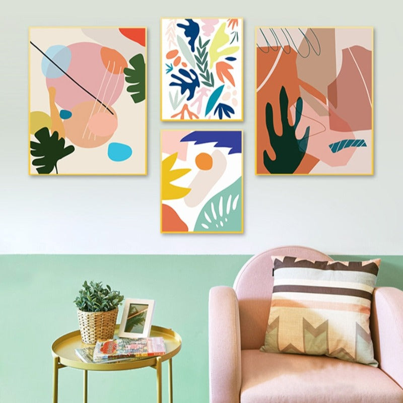 Abstract Scandinavia Colorful Gallery - Canvas Wall Art Painting | Bowlift