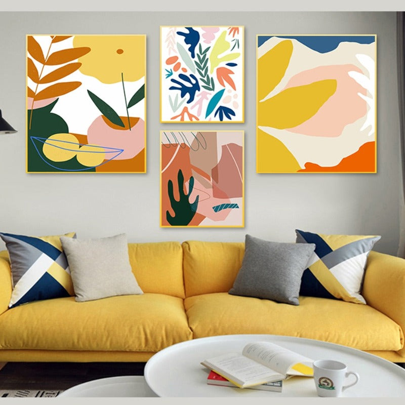 Abstract Scandinavia Colorful Gallery - Canvas Wall Art Painting | Bowlift