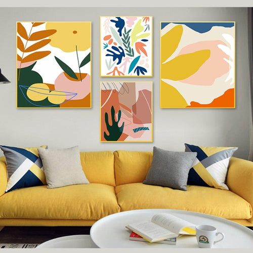 Abstract Scandinavia Colorful Gallery - Canvas Wall Art Painting | Bowlift