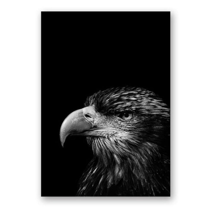 Nature Wildlife Africa Wild Animals Black White  - Canvas Wall Art Painting | Bowlift