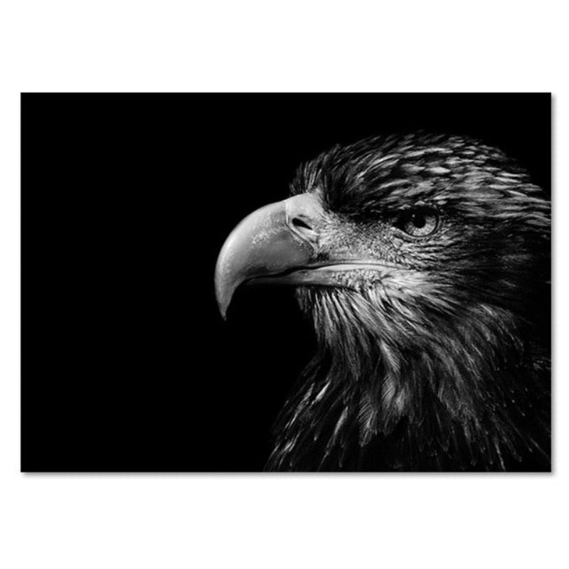 Nature Wildlife Africa Wild Animals Black White  - Canvas Wall Art Painting | Bowlift