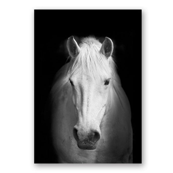Nature Wildlife Africa Wild Animals Black White  - Canvas Wall Art Painting | Bowlift