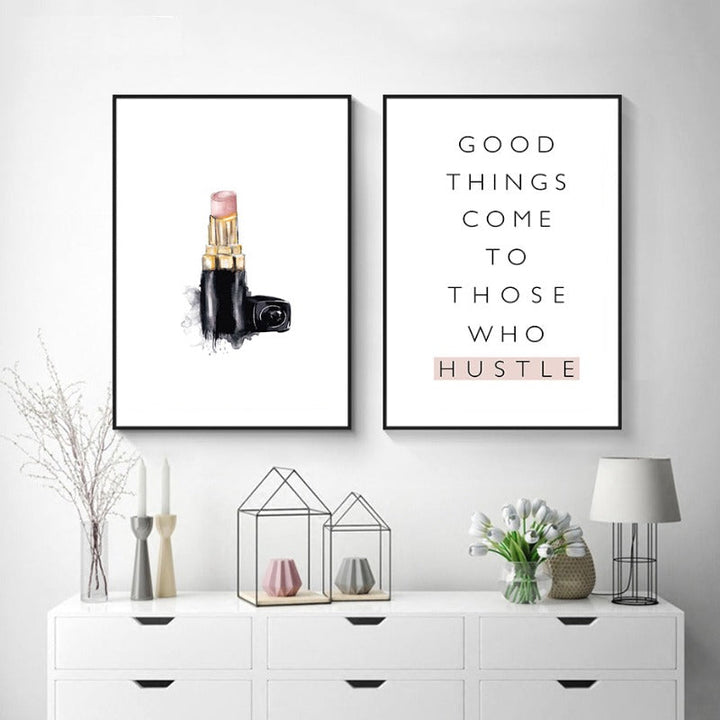 She Hustles - Canvas Wall Art Painting | Bowlift