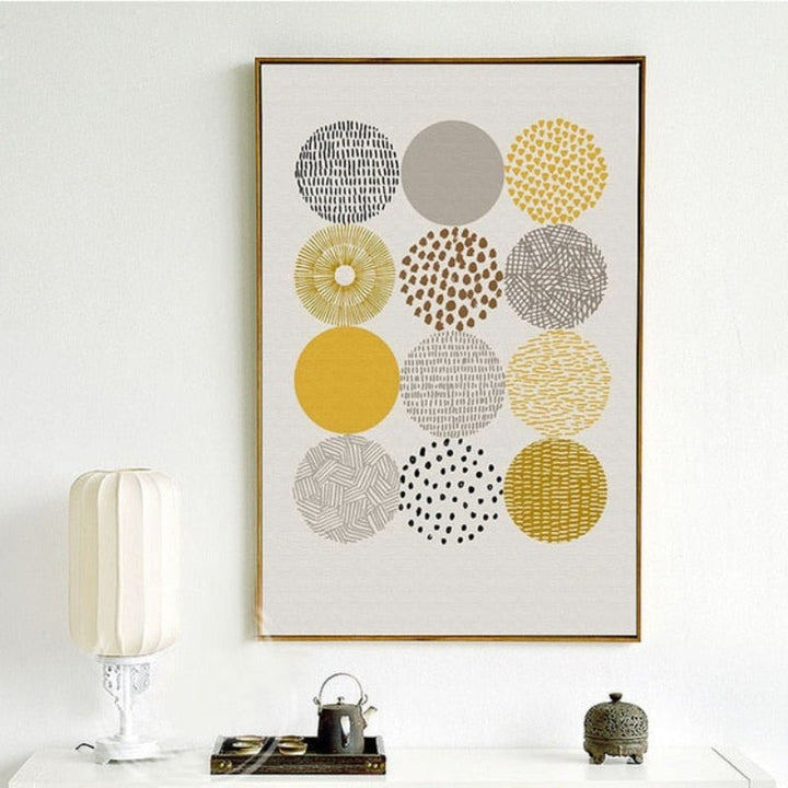 Scandinavian Leaves - Canvas Wall Art Painting | Bowlift