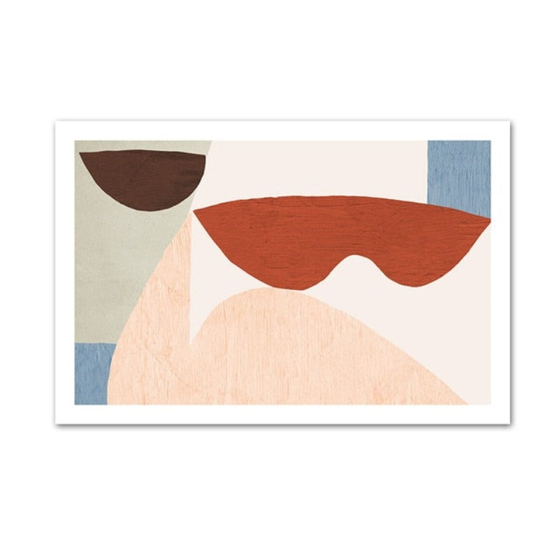 Abstract Still Life Beige Plants - Canvas Wall Art Painting | Bowlift