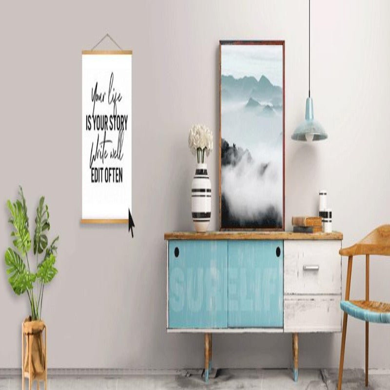 Abstract Still Life Beige Plants - Canvas Wall Art Painting | Bowlift