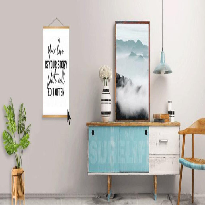 Abstract Still Life Beige Plants - Canvas Wall Art Painting | Bowlift
