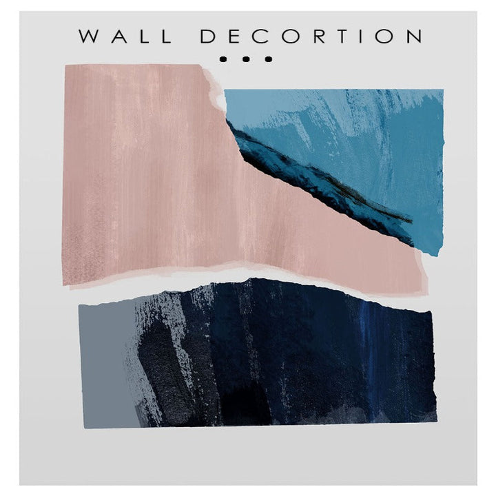 Marble Blue Pink Prints - Canvas Wall Art Painting | Bowlift