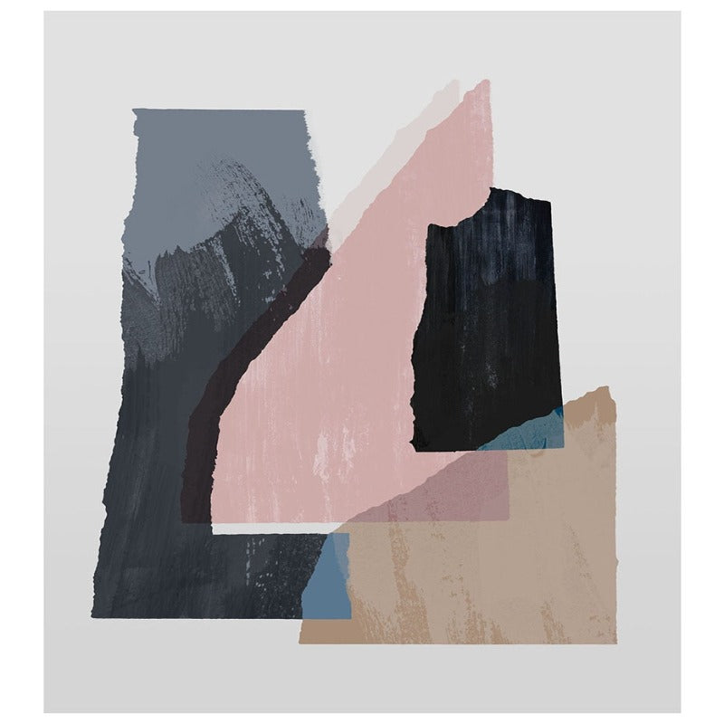 Marble Blue Pink Prints - Canvas Wall Art Painting | Bowlift