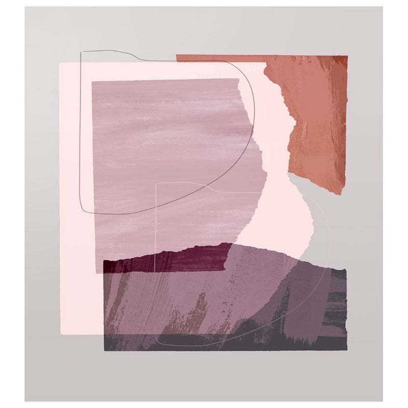 Marble Blue Pink Prints - Canvas Wall Art Painting | Bowlift