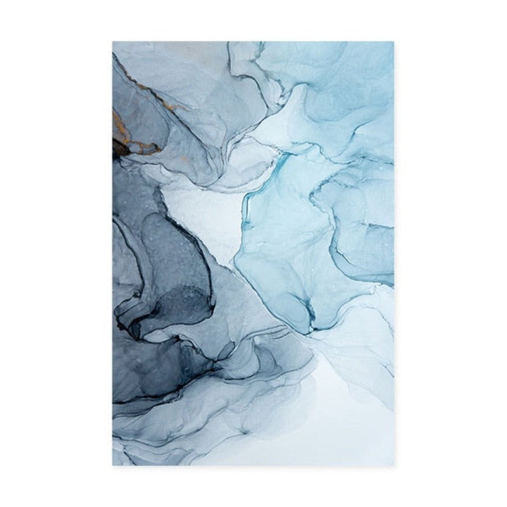Blue Marble Texture - Canvas Wall Art Painting | Bowlift