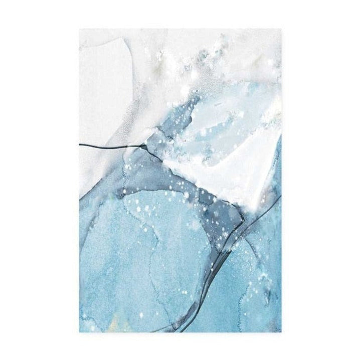 Blue Marble Texture - Canvas Wall Art Painting | Bowlift