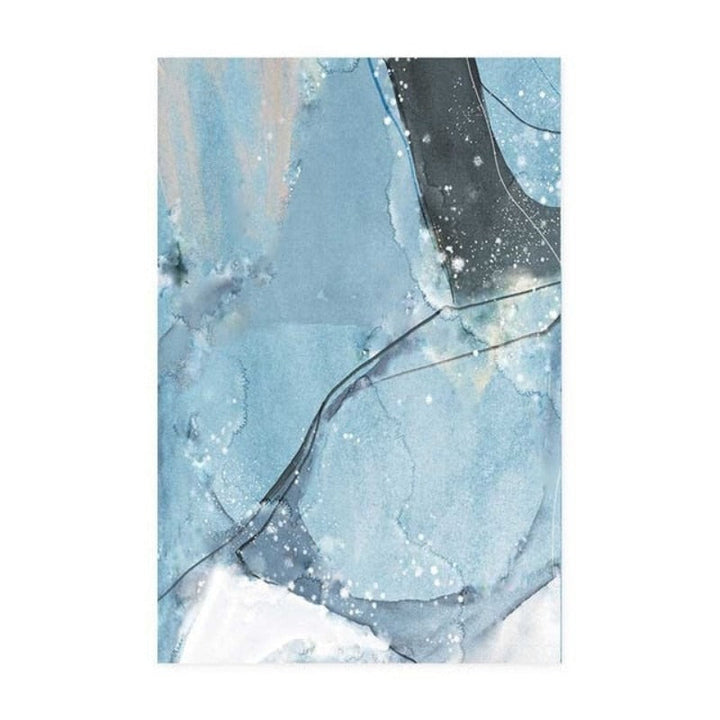 Blue Marble Texture - Canvas Wall Art Painting | Bowlift