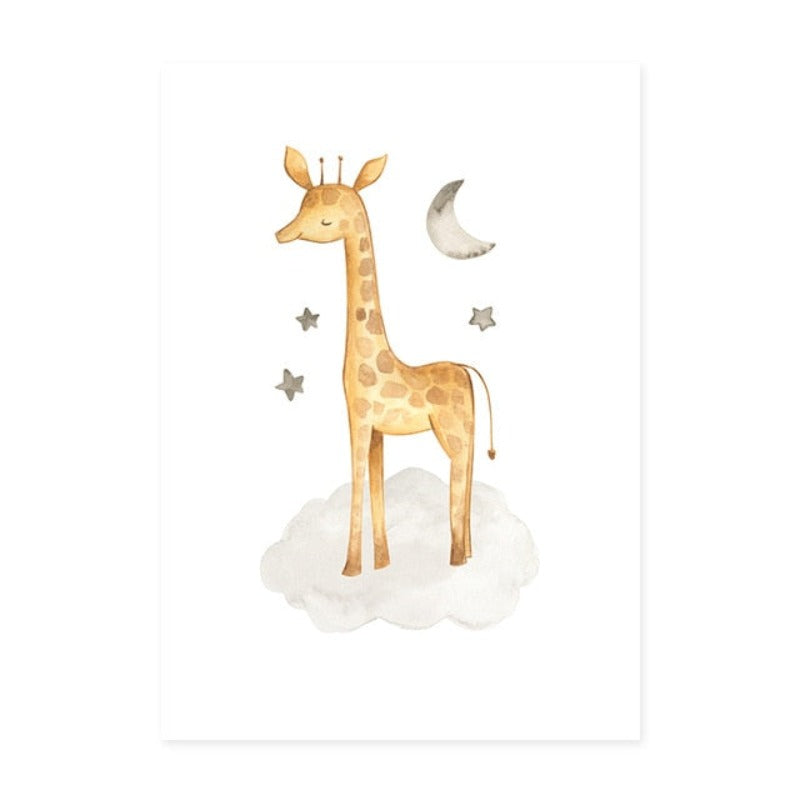 Cartoon Crown Woodland - Canvas Wall Art Painting | Bowlift