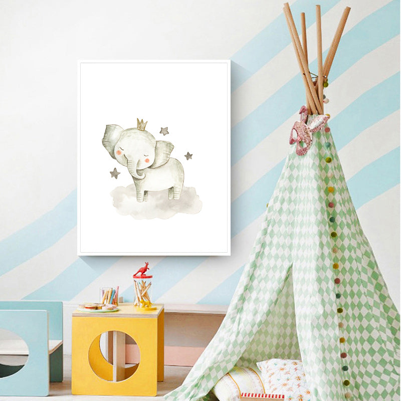 Cartoon Crown Woodland - Canvas Wall Art Painting | Bowlift
