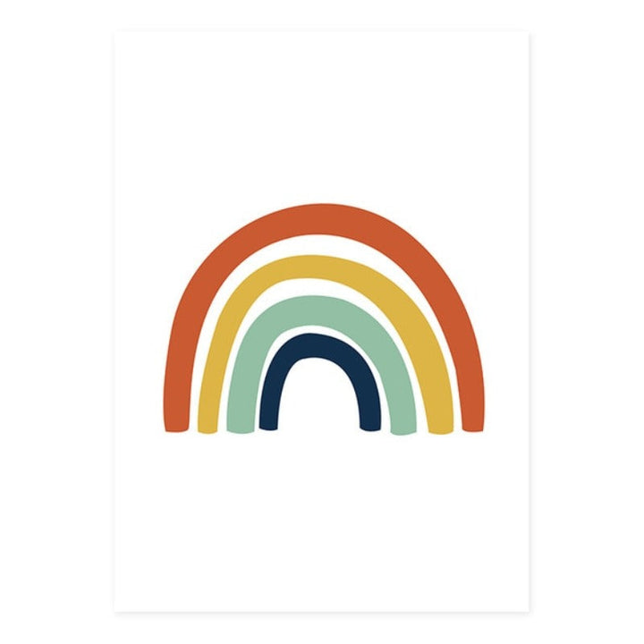 Modern Rainbow Alphabet Nursery  - Canvas Wall Art Painting | Bowlift