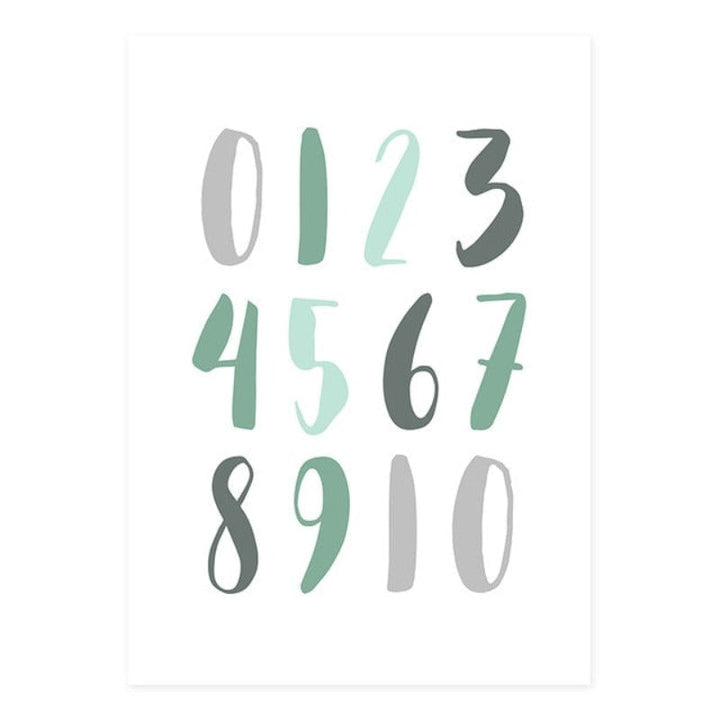 Modern Rainbow Alphabet Nursery  - Canvas Wall Art Painting | Bowlift