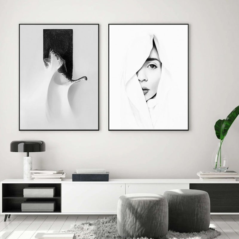 Black White Wall Art - Canvas Wall Art Painting | Bowlift