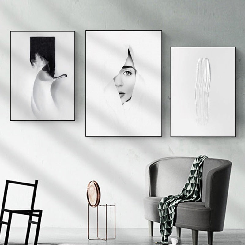 Black White Wall Art - Canvas Wall Art Painting | Bowlift