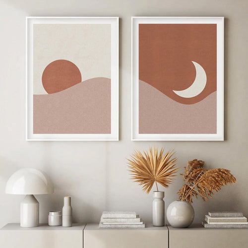 Moon To Sun And Back - Canvas Wall Art Painting | Bowlift