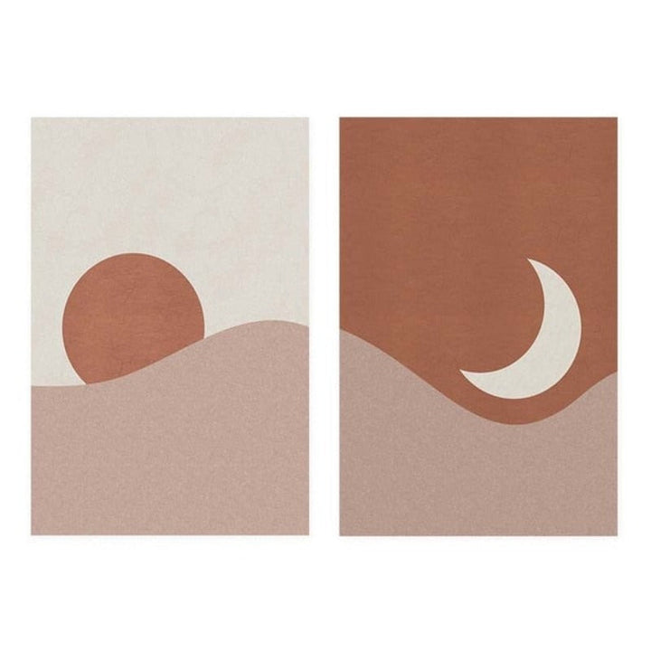 Moon To Sun And Back - Canvas Wall Art Painting | Bowlift