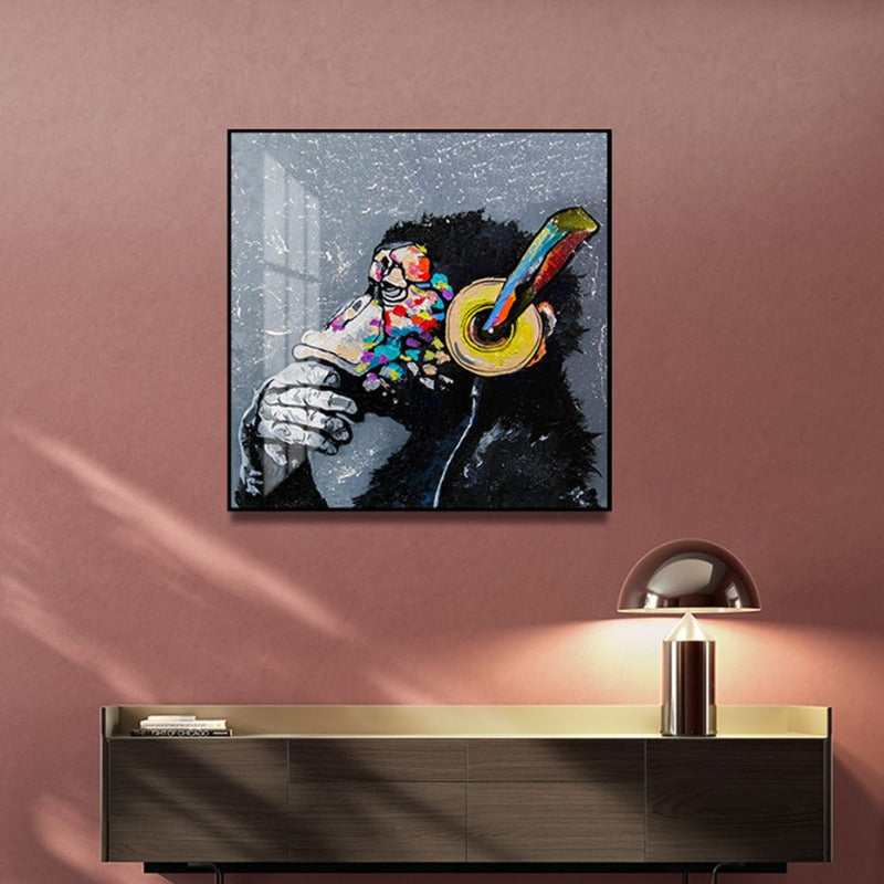 Thinking Monkey - Canvas Wall Art Painting | Bowlift
