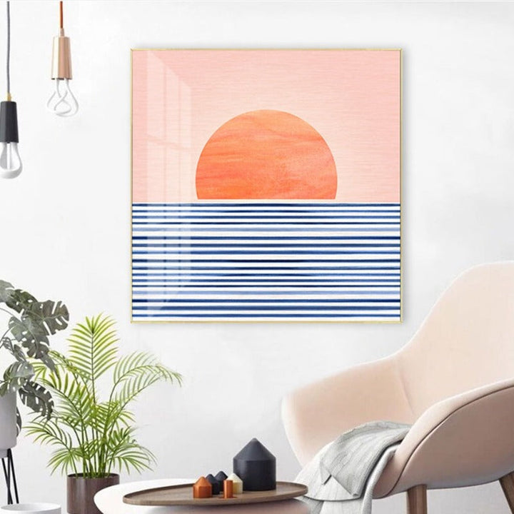 Sunrise From Sea - Canvas Wall Art Painting | Bowlift