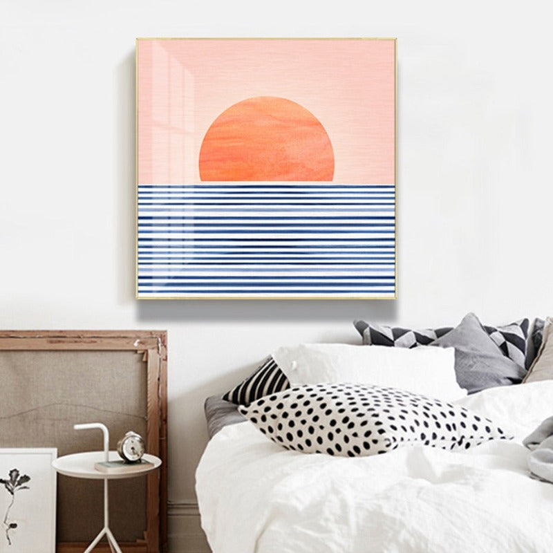 Sunrise From Sea - Canvas Wall Art Painting | Bowlift