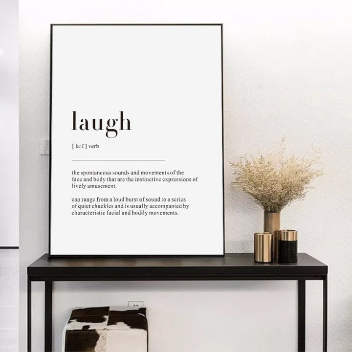 Minimalist Dream Life Definition Quotes - Canvas Wall Art Painting | Bowlift