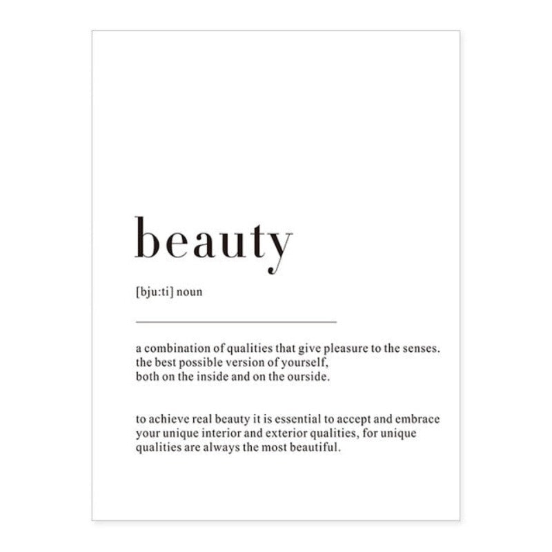 Minimalist Dream Life Definition Quotes - Canvas Wall Art Painting | Bowlift
