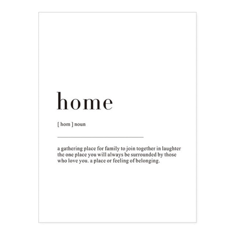 Minimalist Dream Life Definition Quotes - Canvas Wall Art Painting | Bowlift