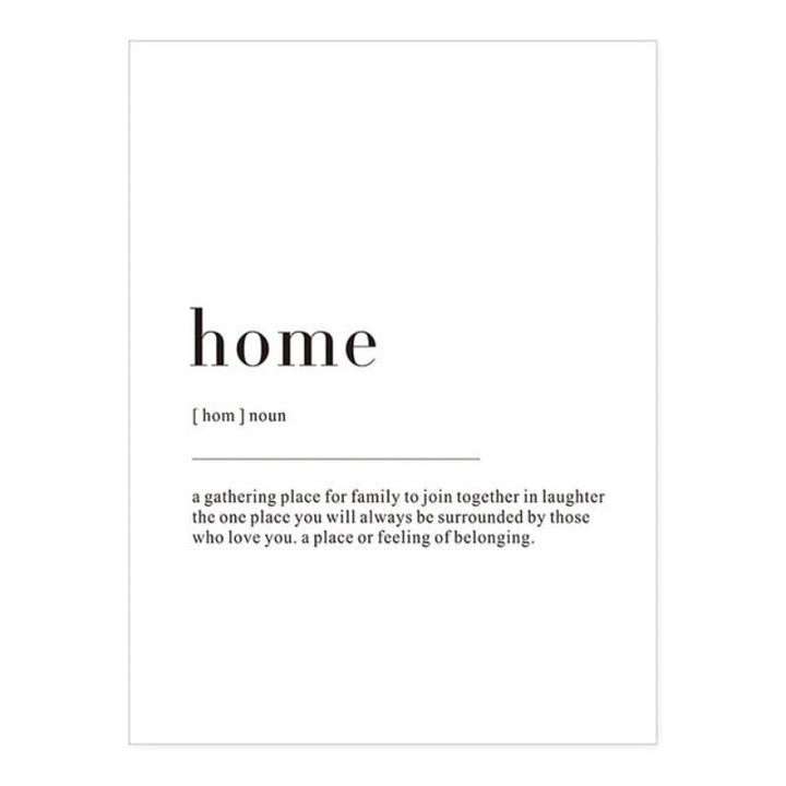 Minimalist Dream Life Definition Quotes - Canvas Wall Art Painting | Bowlift