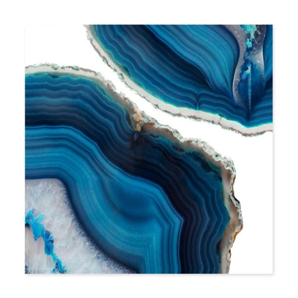 Blue Marble Trend - Canvas Wall Art Painting | Bowlift