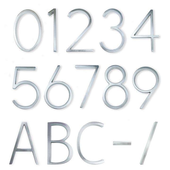 BowLift | Silver modern house numbers