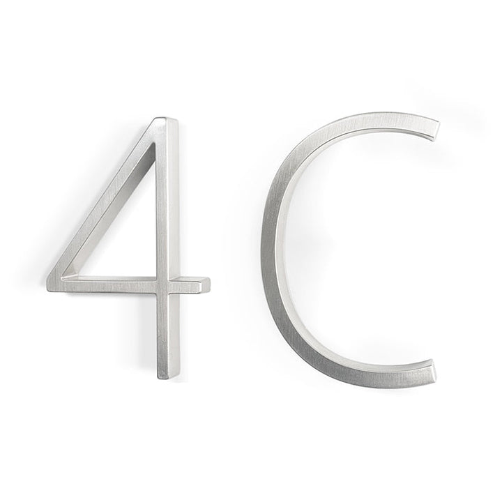 BowLift | Silver modern house numbers