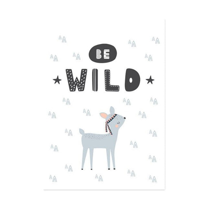 Little Woodland Animals Owl Gox Bear - Canvas Wall Art Painting | Bowlift