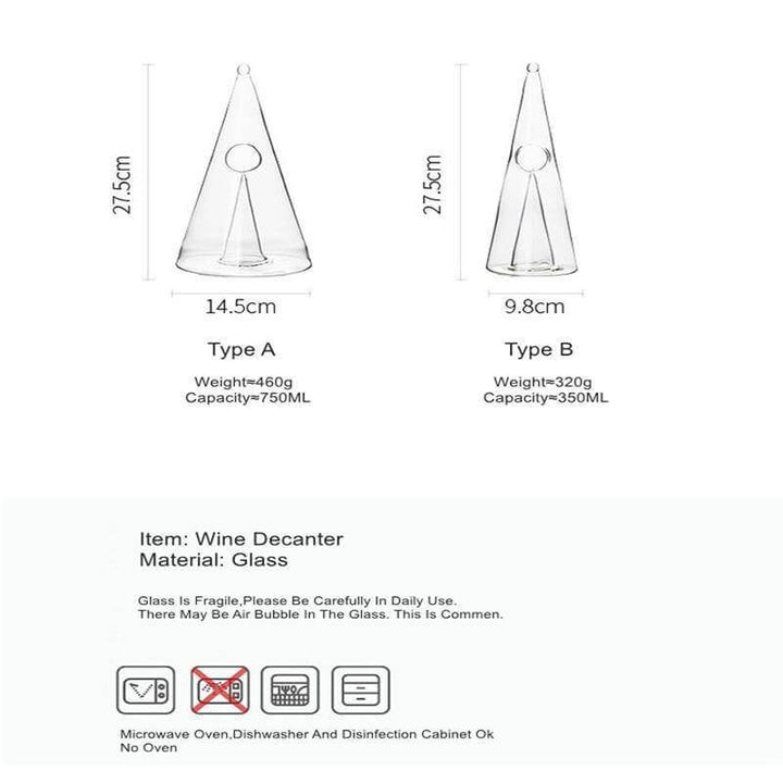 BowLift | Creative Pyramid Glass Wine Decanter